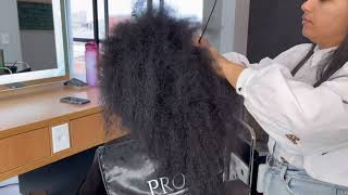 CABELO MAIS DIFÍCIL QUE JÁ ALISEI  PROGRESSIVA EM UM CABELO AFRO MUITO CHEIO [upl. by Sladen683]