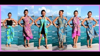 9 WAYS to WRAPWEAR a SARONG PAREO CONVERTIBLE DRESS Iris Impressions  AprilAthena7 [upl. by Lorinda169]