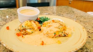 How to Make Red Pepper Aioli on Gluten Free Crab Cakes recipe included [upl. by Mayhew]