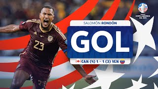 GOL de Salomón RONDÓN  Venezuela 11 Canadá  CONMEBOL Copa América USA 2024™ [upl. by Aihcropal]