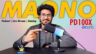 Maono PD100X Gaming Microphone  Maono PD100X Review  Extreme RGB and Impressive Audio Performance [upl. by Ogdan250]