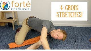 4 Groin Stretches to Help Groin Strains and Hip Flexibilty [upl. by Nylirej611]