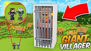 WE PUT A GIANT VILLAGER IN A HUGE PRISON IN MINECRAFT [upl. by Myra]