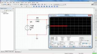 NI Multisim Basic operation of the twochannel oscilloscope [upl. by Ahsekram]