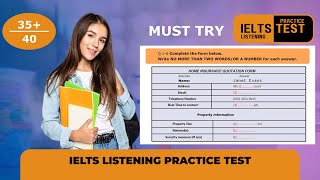 Home Insurance quotation form  IELTS Listening Practice Test 2024 with Answers [upl. by Eidda]