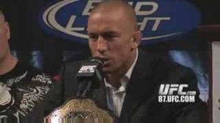 UFC® 87 Georges StPierre vs Jon Fitch Press Conference [upl. by Anid107]