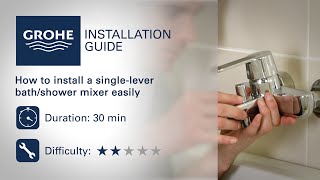 Install a GROHE singlelever bathshower mixer [upl. by Kenway210]