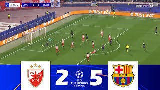 Crvena Zvezda contre FC Barcelone 25  UCL 202425  Résumé de Match [upl. by Pearl166]