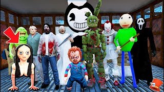 THE SCARIEST MONSTER SCHOOL GTA 5 Mods FNAF RedHatter [upl. by Ahsinom530]