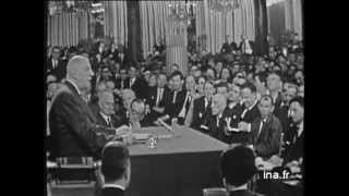 Conférence de presse GENERAL DE GAULLE 9 septembre 1965  Archive vidéo INA [upl. by Enaz]