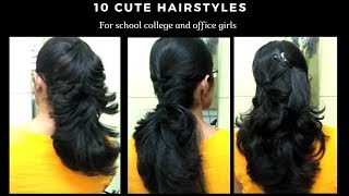 10 Easy Hairstyle For Short Hair  Best Hairstyle For Girls  Latest 2019 Hairstyles [upl. by Philips561]