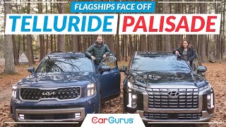 2023 Kia Telluride vs 2023 Hyundai Palisade [upl. by Kihtrak]