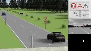 Traffic Sign Recognition TSR and Intelligent Speed Assist ISA simulation using PreScan software [upl. by Ximena]