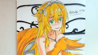 Speed Drawing  Frederica Baumann ReZero Kara Hajimeru Isekai Seikatsu [upl. by Sorcim]