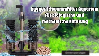 Hygger biologischer Schwammfilter für Aquarien [upl. by Collis]