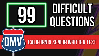 California DMV Senior Written Test 2024 99 Difficult Questions [upl. by Annayat888]