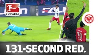 Fastest Goalkeeper Red Card  Hradecky Howler Sets Bundesliga Record [upl. by Schouten]