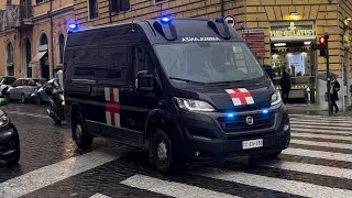 FIAT DUCATO X290 CORAZZIERI CARABINIERI IN EMERGENZA AMBULANCE ITALIAN MILITARY POLICE IN EMERGENCY [upl. by Nnaylloh]