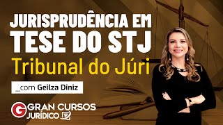 Jurisprudência em tese do STJ  Tribunal do Júri 2 Prof Geilza Diniz [upl. by Ynatil]