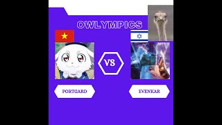 Ostrich Owlympics  Portgard vs Evenkar  game 1 [upl. by Hodess]