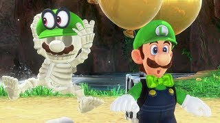 Super Mario Odyssey  Luigis Balloon World Cap amp Cascade Kingdoms [upl. by Arraes]