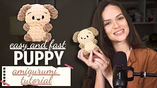 Puppy Amigurumi Tutorial Easy Crochet Project DONE in LESS than 1 hour [upl. by Nomzaj]