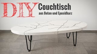 Wie man einen Couchtisch aus Beton und Epoxidharz baut DIY [upl. by Dominus]