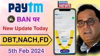 Rbi Paytm ban new update dbtfdautopay  paytm payments bank dbt transfer  paytm npci dbt transfer [upl. by Anikas]