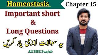 Chapter 15 Homeostasis class 12 biology  Most important short and long questions for 2024 exam [upl. by Malena572]