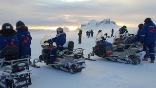 Snowmobiling amp Monster Truck Langjokull Iceland Mountaineer of Iceland backdrop to Game of Thrones [upl. by Faydra889]