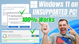 How to Install Windows 11 on Unsupported PC Updates Works 100 [upl. by Burty]