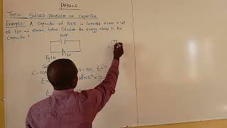 Calculation on energy stored in a capacitorSS3 [upl. by Atsuj]