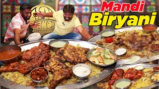 Arabian Mandhi BiryaniKaraikal  Mutton Chicken Mandhi  Alfaham Barbeque  Exploring with Jabbar [upl. by Bride257]