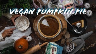 Bake With Me  Vegan Pumpkin Pie From Scratch MadeWithRush [upl. by Cralg]