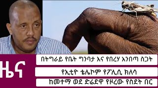 በትግራይ የቤት ግንባታ እና የበረሃ አንበጣ ስጋት የኢቲዮ ቴሌኮም የፖሊሲ ክለሳከመተማ ወደ ድሬደዋ የዞረው የስደት በር [upl. by Nosac]