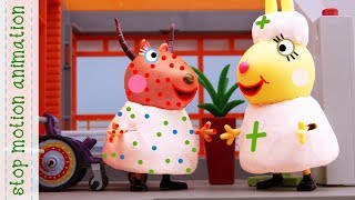 Madame Gazelle fell ill Peppa Pig toys Stop motion animation new episodes 2018 [upl. by Etneciv248]