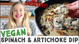 Vegan Spinach amp Artichoke Dip → Easy amp Healthy [upl. by Trstram]