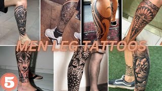 Tattoo Ideas  Leg Tattoo Design Ideas for Men [upl. by Yerd]