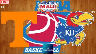 Tennessee vs Kansas Maui Invitational College Basketball Live Game Cast amp Chat [upl. by Oby238]