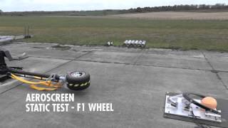 The Aeroscreen Static Test  F1 Wheel  225kph [upl. by Hgieliak990]