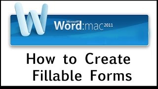 How to Create Fillable Forms on Word 2011 for MAC [upl. by Arakahs]