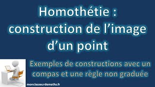 Homothétie  Image dun point [upl. by Finley]