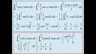 Integrales trigonométricas definidas con seno coseno tangente potencias resueltas ejercicios [upl. by Aurelie]