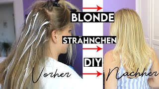 Strähnchen selber machen  natürlicher BALAYAGE Look  blondes Haar bleichen OMBRE  sooohhalt [upl. by Steady950]