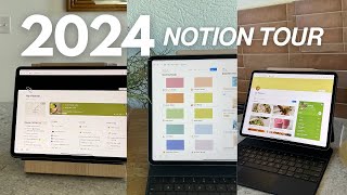 Get Organized for 2024 in Notion 💻✨ FULL planner tour [upl. by Dianna474]