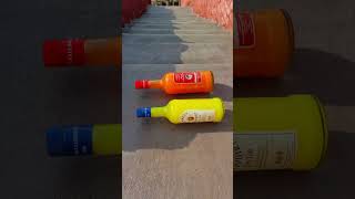 Breaking glass bottles on stairs  Crushing Crunchy amp Soft things shorts asmr satisfying [upl. by Ahsiem463]