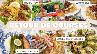 🛒 RETOUR DE COURSES • MENUS DE LA SEMAINE  RECETTES 🍴 [upl. by Lila]