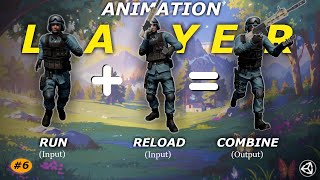 Unity Animation Layer  Combine Animation Using Layer  How to add Animation Layer in Unity [upl. by Enecnarf]