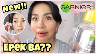 NEW GARNIER MICELLAR WATER VITAMIN C✨REVIEW  REAL RESULTS  Kim Tadeo [upl. by Harbert]