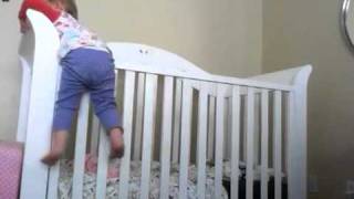 19 month old baby climbs out of crib [upl. by Oiredised]